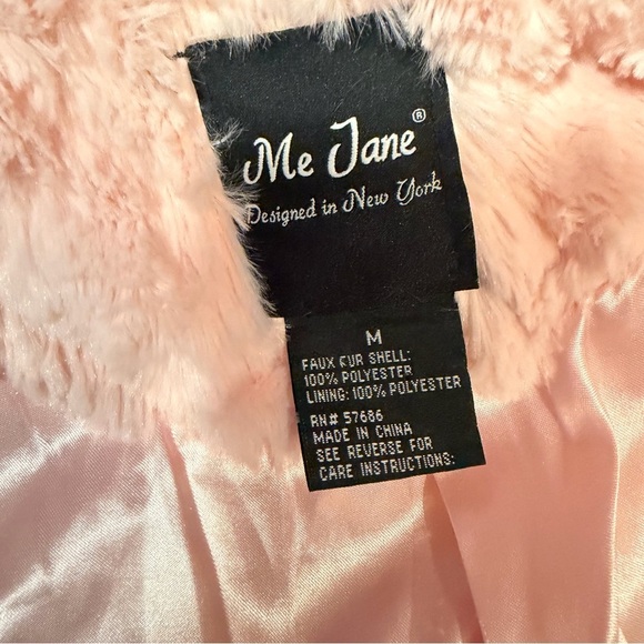 Me Jane Faux Fur Pink Teddy Jacket - Picture 8 of 10